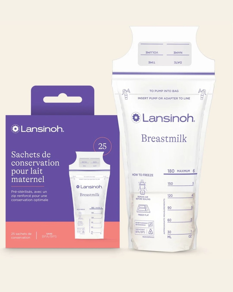 Sachets pour lait maternel